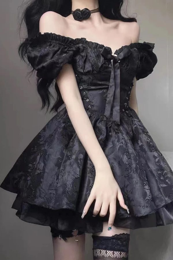 Black Princess Mini Dress