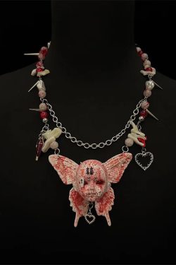 Bloody Gothic Skull Necklace