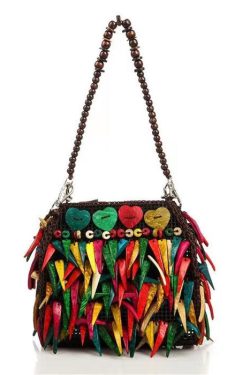 Bohemian Ethnic Style Wooden Tasseled Messenger Bag