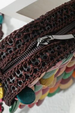 Bohemian Heart Handmade Beaded Diagonal Cross Bag