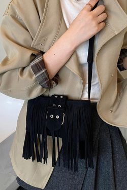 Bohemian Mulberry Tassel Suede CrossBody Bag