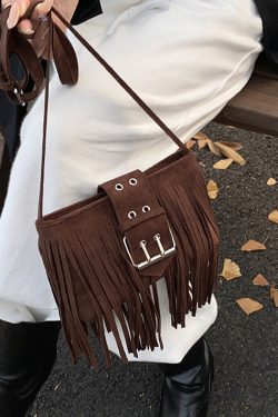 Bohemian Mulberry Tassel Suede CrossBody Bag