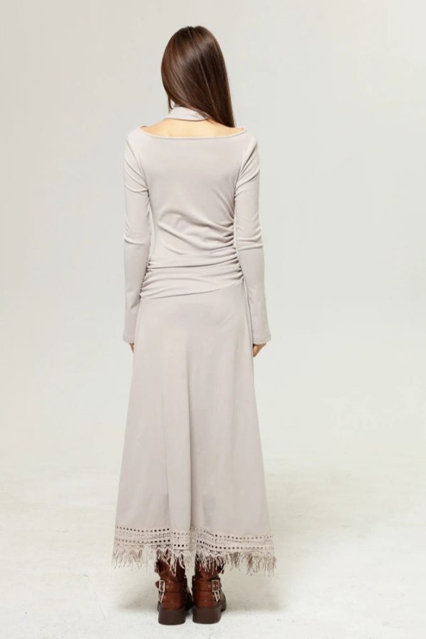 Bohemian One Shoulder Maxi Dress