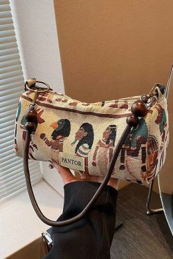Bohemian Original Design Jacquard Canvas Satchel Bag Handbag