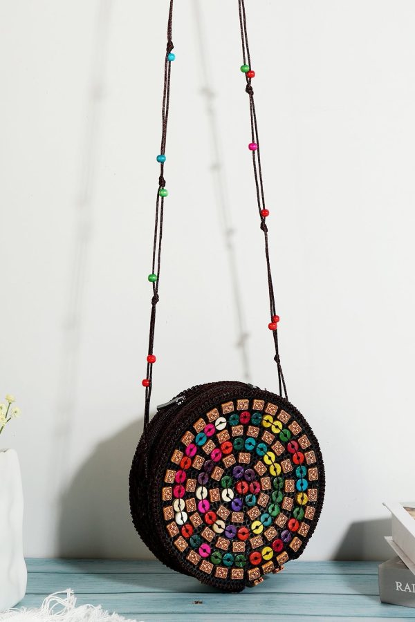 Bohemian Stylish Handicrafts Wooden Messenger Bag