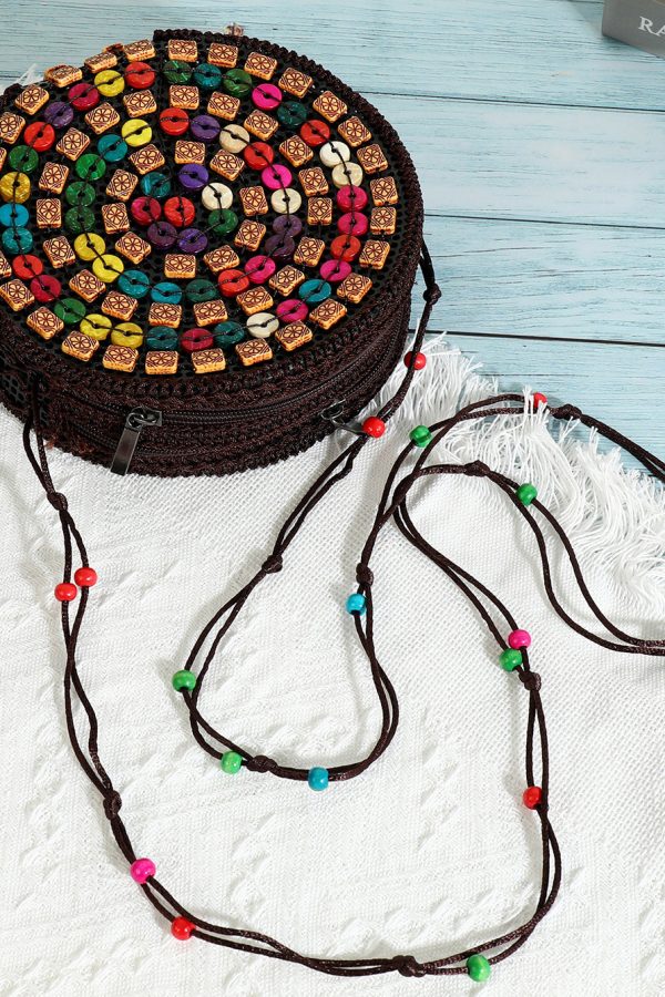 Bohemian Stylish Handicrafts Wooden Messenger Bag