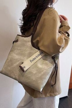 Boho Beige Tie Dye Solid Durable Faux Leather Women Handbags