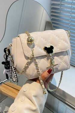 Boho Black Mickey Solid Durable Faux Leather Micro Bag