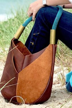 Boho Colorblock Asymmetrical Patchwork Faux Leather Shoulder Bags