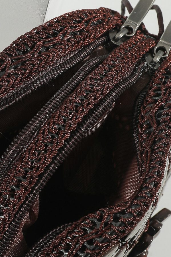 Boho Handmade Wooden Patchwork Circular Messenger Bag