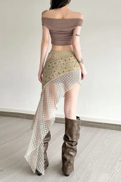 Boho Patchwork Mini Skirt