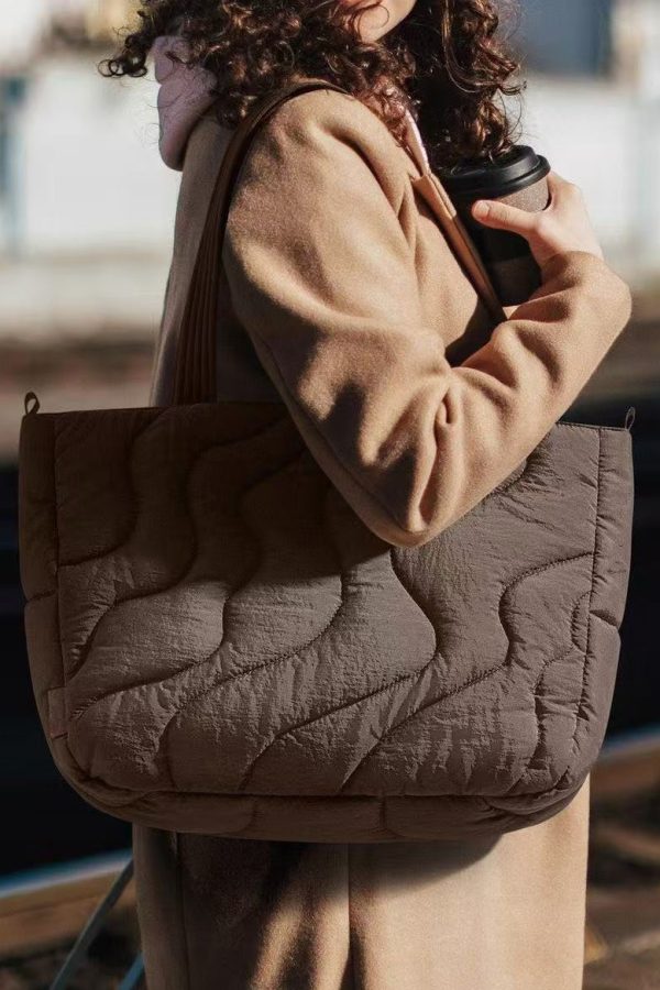 Boho White Solid Durable Large Capacity Nylon Satchel Handbag