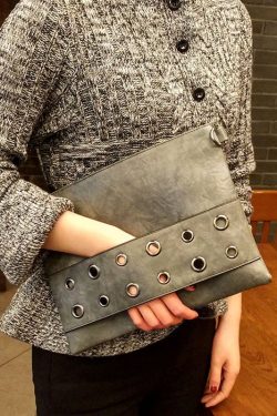 Boho Yellow Nail Bead Faux Leather Wallet Purse