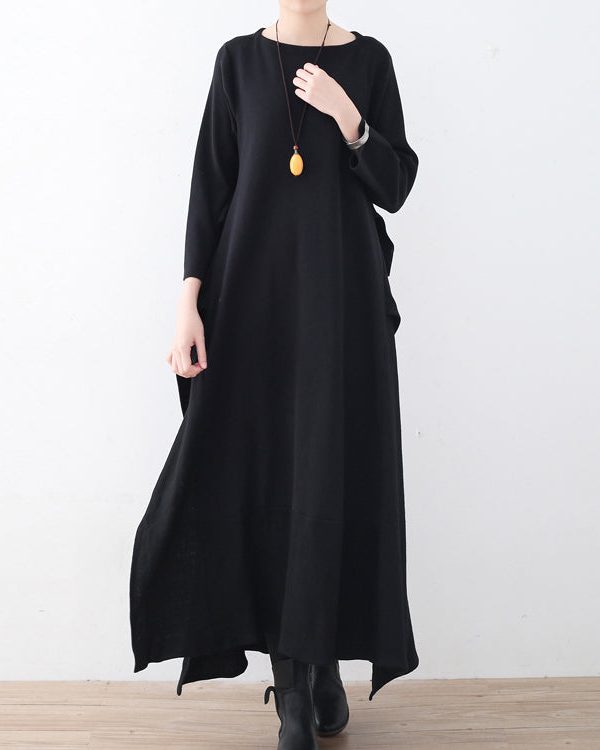 boutique bark blue sweater dresses plus size clothing sweater women side open fall dresses faux two pieces