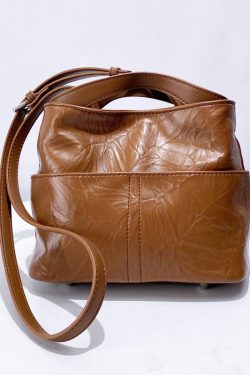 Boutique Black Jacquard Large Capacity Faux Leather Clutch Bag