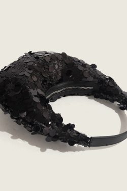 Boutique Black Sequins Party Satchel Bag Handbag