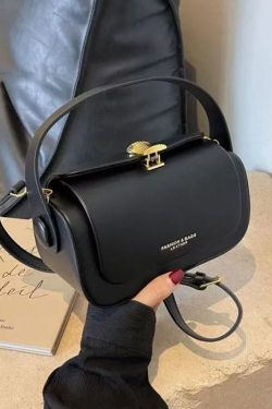 Boutique Black Solid Durable Faux Leather Micro Bag