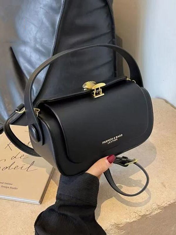 Boutique Black Solid Durable Faux Leather Micro Bag