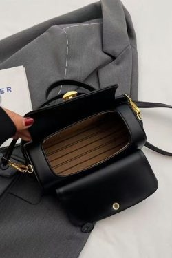 Boutique Black Solid Durable Faux Leather Micro Bag