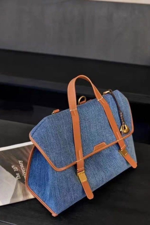 Boutique Blue Large Capacity Denim Backpack Bag