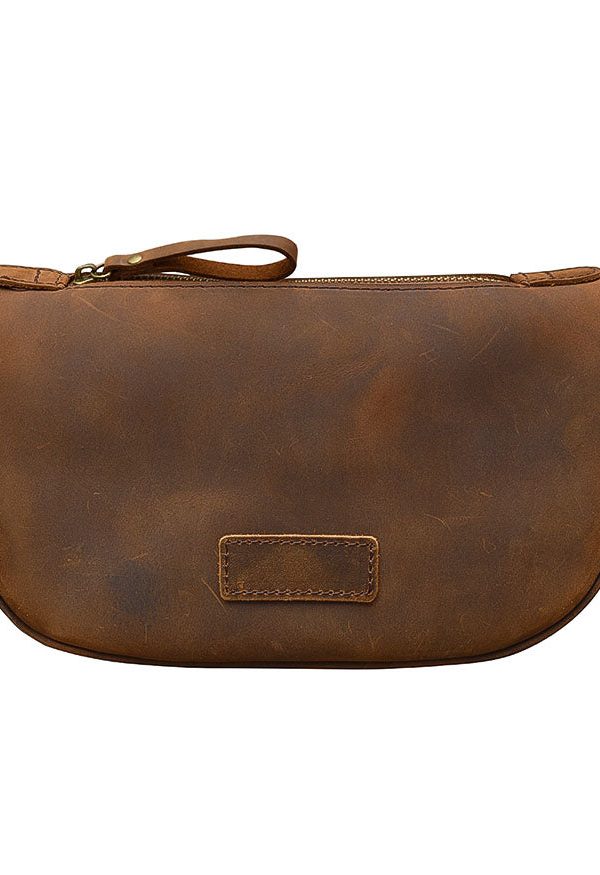 Boutique Brown Calf Leather Messenger Bag