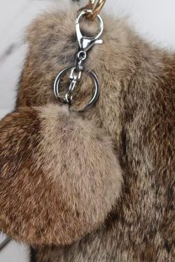 Boutique Brown Fuzzy Fur Fluffy Satchel Handbag