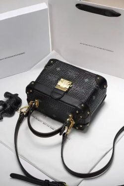 Boutique Brown White Solid Durable Calf Leather Mini Bag