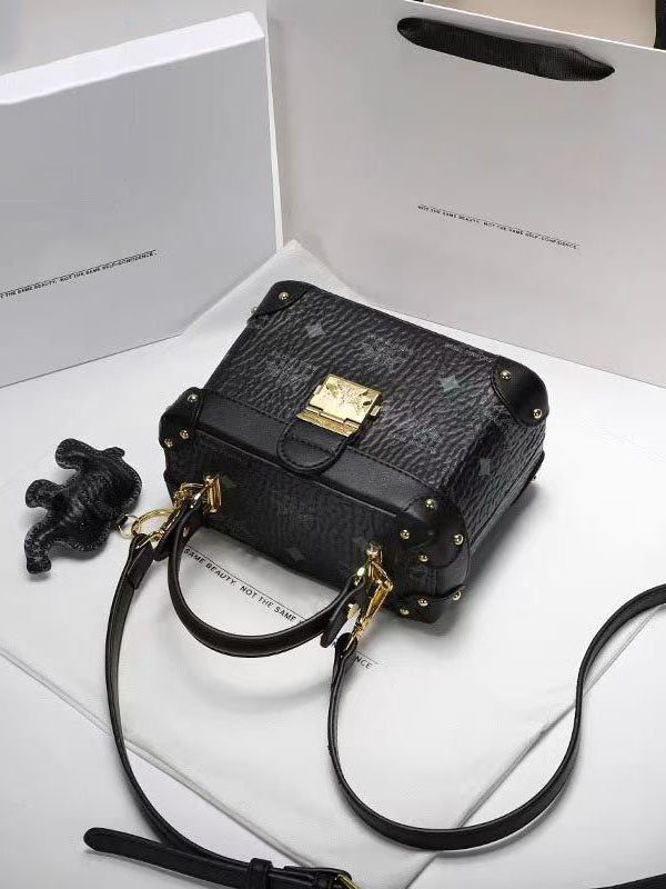 Boutique Brown White Solid Durable Calf Leather Mini Bag