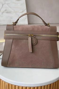 Boutique Brown Zippered Faux Leather Messenger Bag