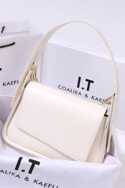 Boutique Coffee Versatile Calf Leather Satchel Handbag