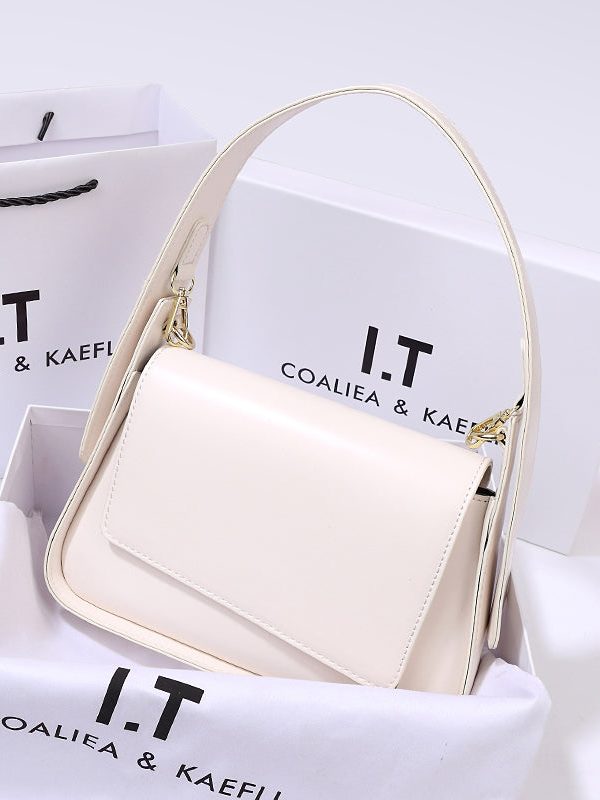 Boutique Coffee Versatile Calf Leather Satchel Handbag