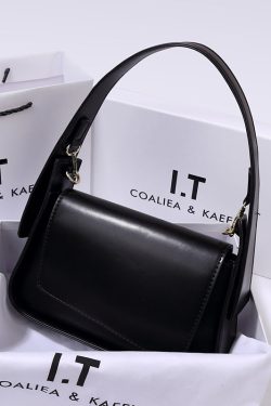 Boutique Coffee Versatile Calf Leather Satchel Handbag