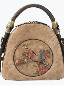 Boutique Pink Jacquard Calf Leather Tote Handbag