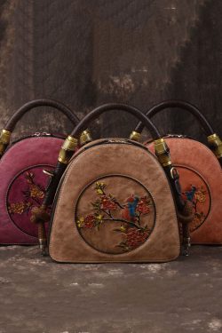 Boutique Pink Jacquard Calf Leather Tote Handbag