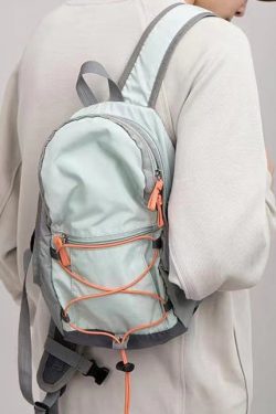 Boutique Purple Zippered Patchwork Outdoors Backpack Bag