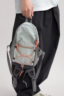 Boutique Purple Zippered Patchwork Outdoors Backpack Bag