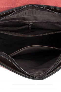 Boutique Red Embossing Patchwork Calf Leather Backpack Bag