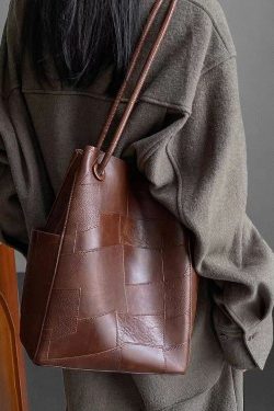 Boutique Red Large Capacity Faux Leather Shoulder Bag