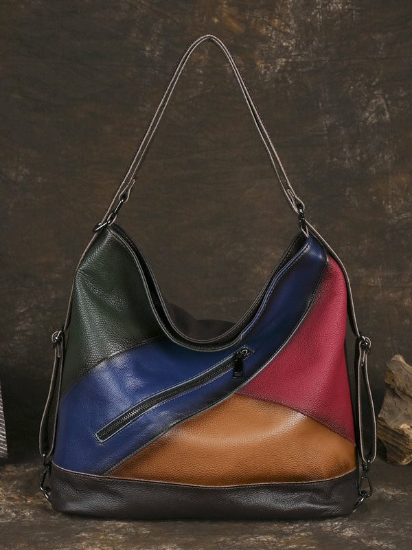 Boutique Retro Yellow Versatile Calf Leather Satchel Bag Handbag