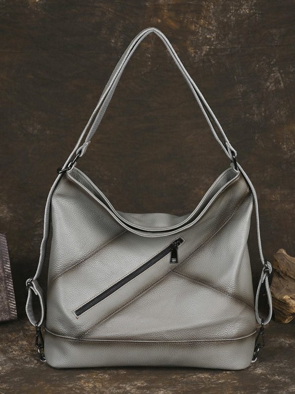 Boutique Retro Yellow Versatile Calf Leather Satchel Bag Handbag