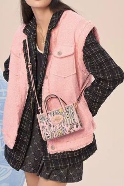 Boutique Stylish Pink Print Satchel Bag Handbag