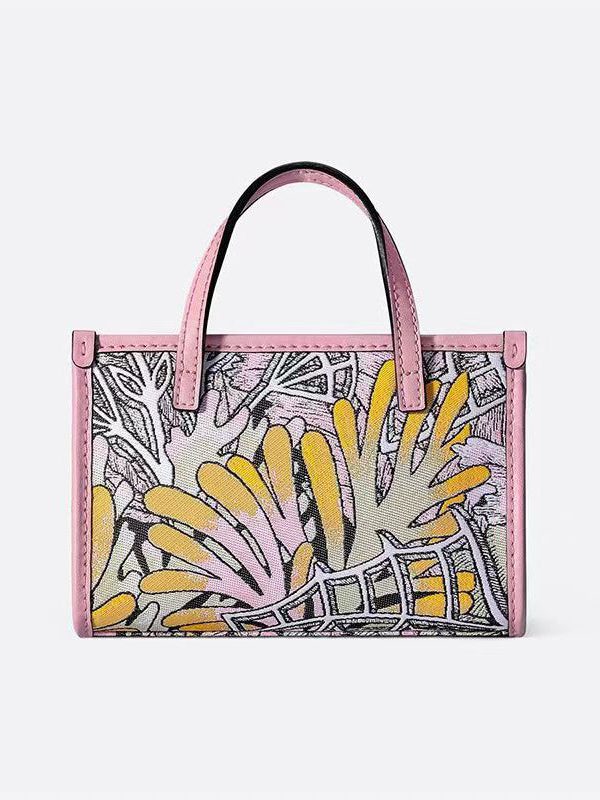 Boutique Stylish Pink Print Satchel Bag Handbag