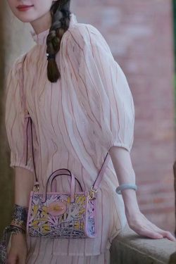 Boutique Stylish Pink Print Satchel Bag Handbag