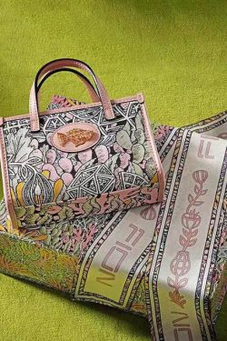 Boutique Stylish Pink Print Satchel Bag Handbag