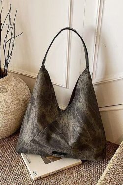 Boutique Tie Dye Solid Durable Faux Leather Shoulder Handbag