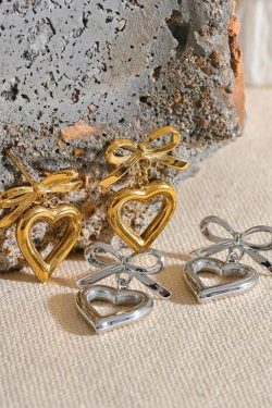 Bow & Heart Earrings