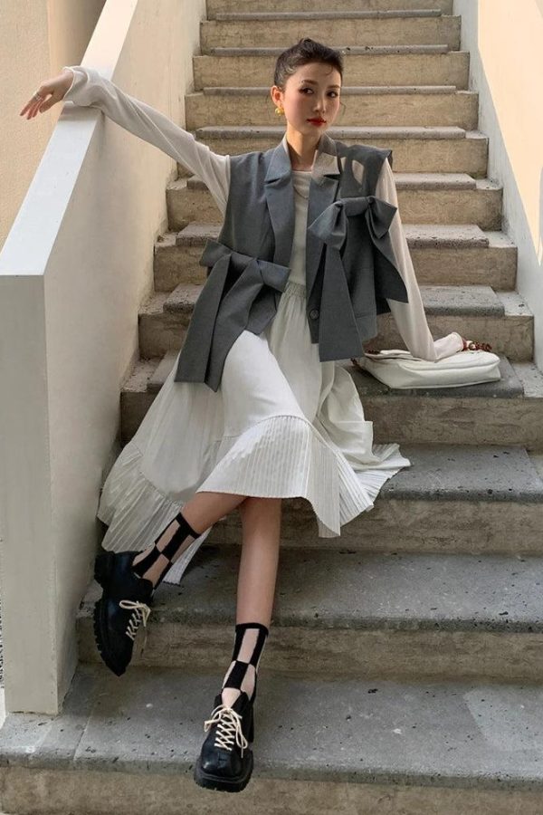 Bow Oversized Vest