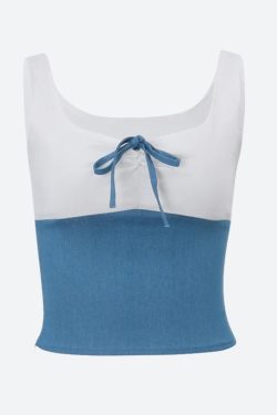 Bow Plunge Neck Top