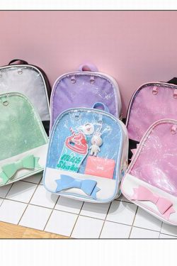 Bowknot Candy Color Pins Display Backpack Bag