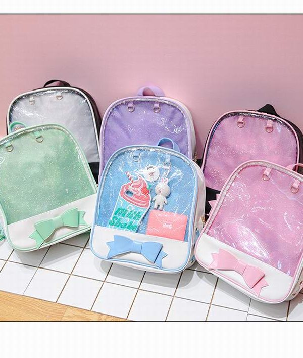 Bowknot Candy Color Pins Display Backpack Bag
